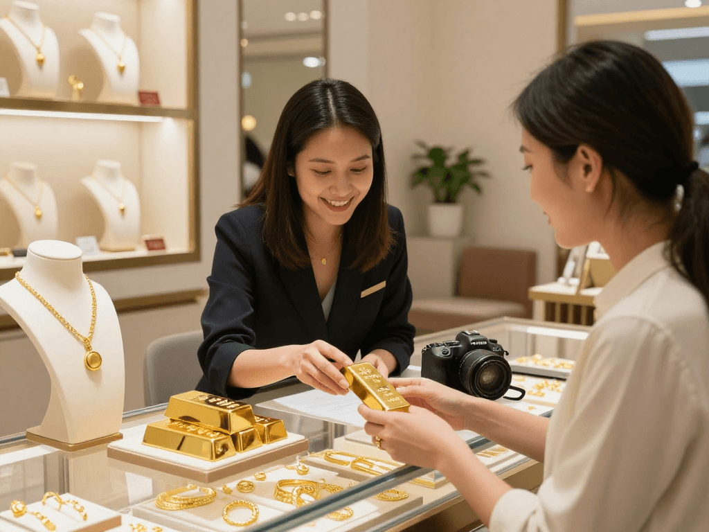 Explore jewelry shop at https://bahraingoldprices.com/ with gold displays and expert assistance.