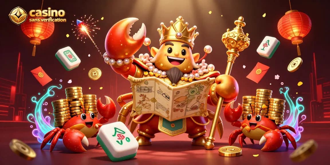 Jouez sans vérification dans un casino sans confirmation d'identité tout en découvrant un roi crabe majestueux.