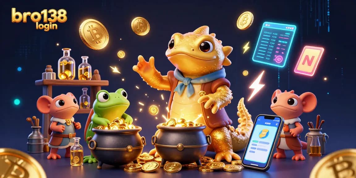 Engage with bro138 login and experience dynamic online gaming through an intricate 3D illustration of an alchemist's lab.