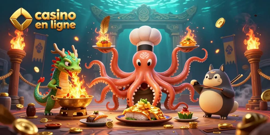 Participer aux jeux captivants de casino en ligne dans une scène colorée et dynamique.