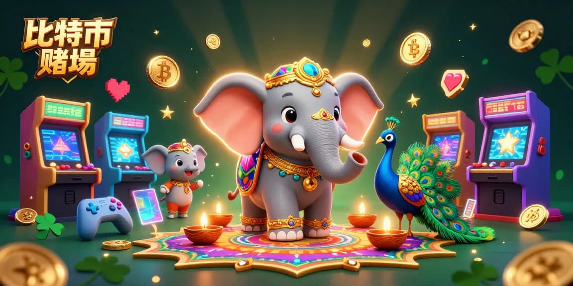 在比特幣賭場體驗中，彩色的3D電子遊戲與飄浮的水燈相映成趣，展現獨特的賭博氛圍。
