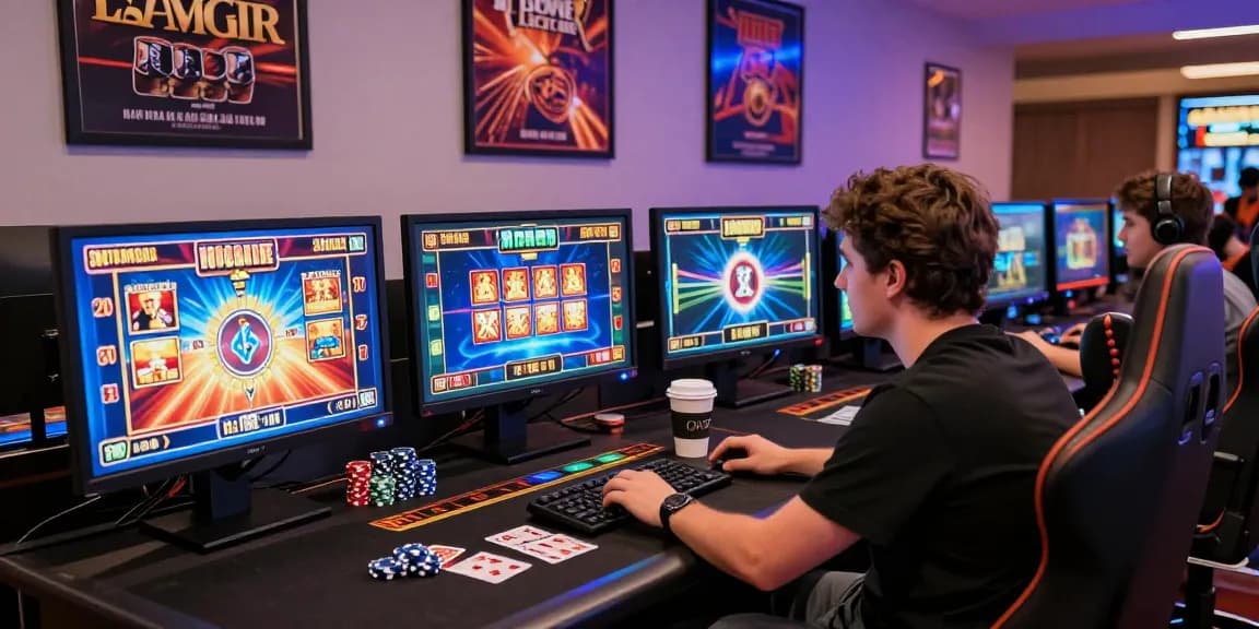 Lemacau Login screen with vibrant slot games in an engaging online casino environment.