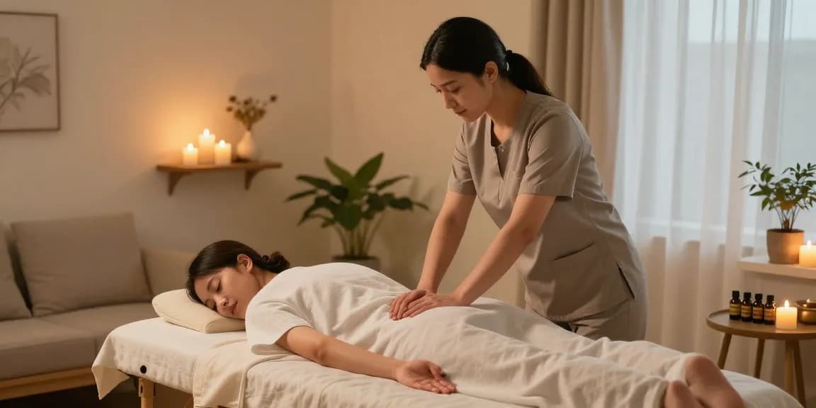 성남출장안마 전문 마사지 중인 모습으로 편안한 실내에서 힐링의 분위기를 전달합니다.