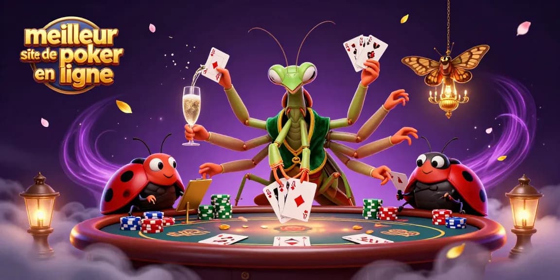Vivez l'excitation du meilleur site de poker en ligne avec des personnages mémorables jouant autour d'une table de poker.