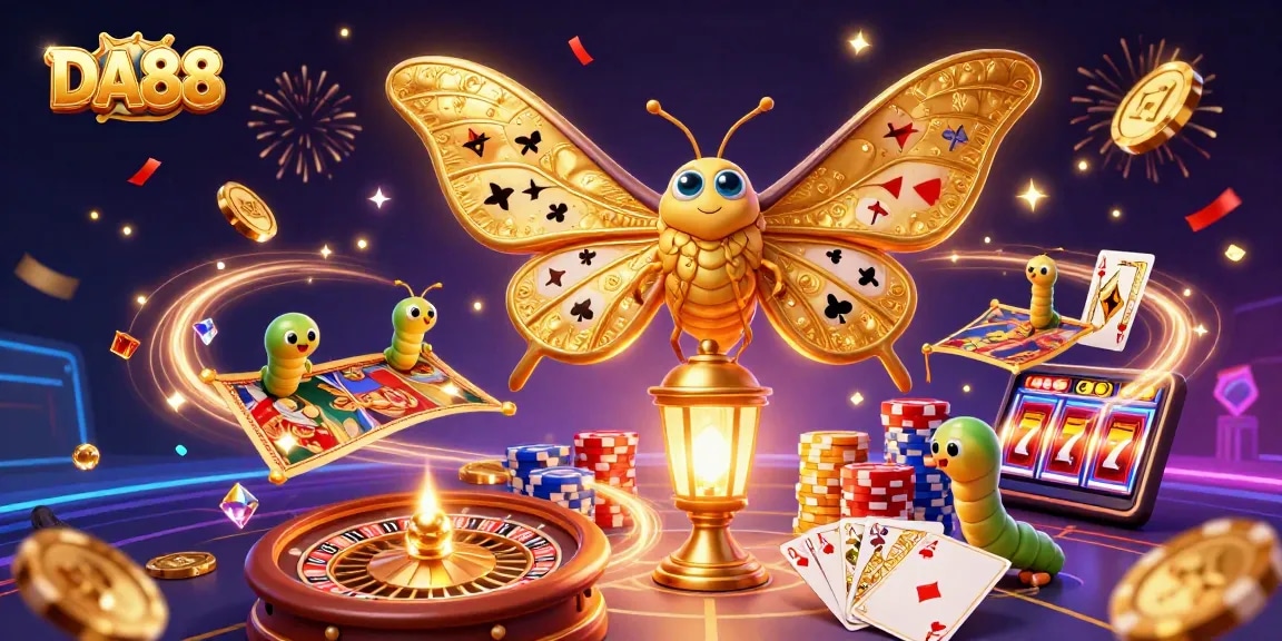 Experience thrilling gameplay at DA88 with vibrant graphics and casino elements all around.