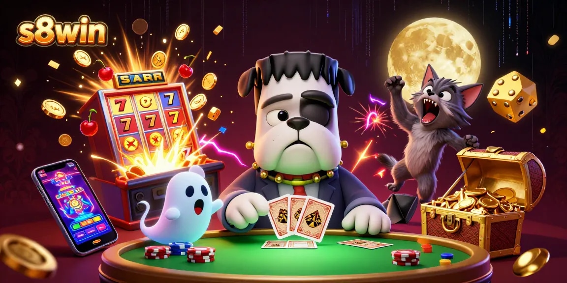 Engage with s8win's thrilling casino experience featuring animated characters and vibrant gaming elements.