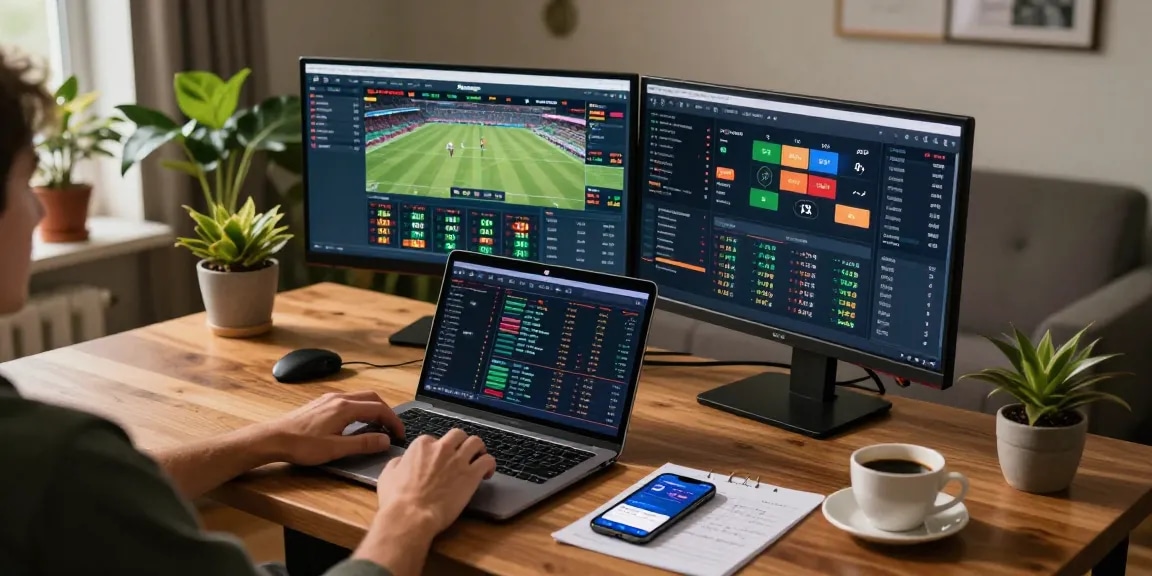 Funexchange live sports betting workspace with cryptocurrency analysis tools, showcasing secure digital wallet usage.