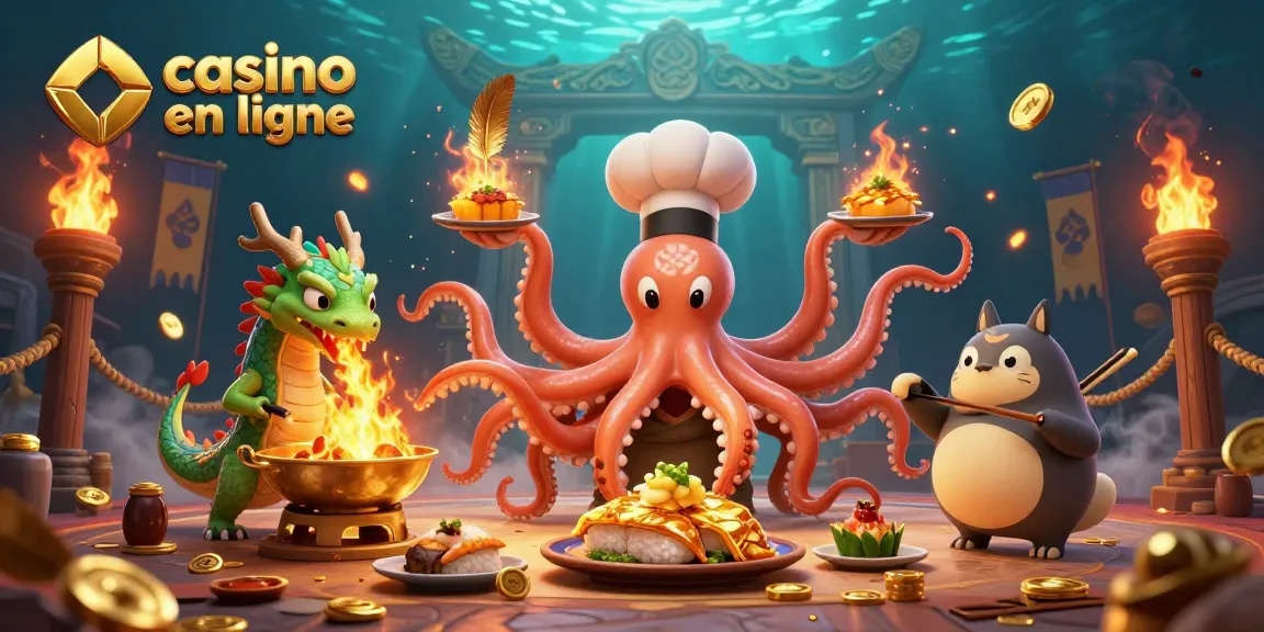 Participer aux jeux captivants de casino en ligne dans une scène colorée et dynamique.