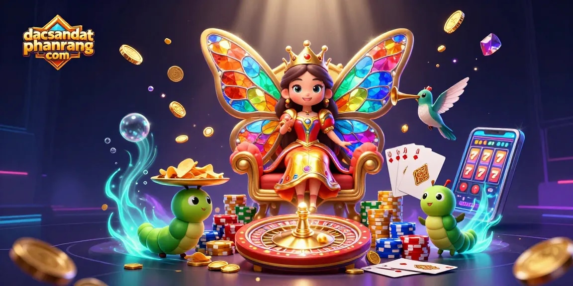 Experience thrill at dacsandatphanrang com with our vibrant 3D casino illustration showcasing exciting gaming elements.