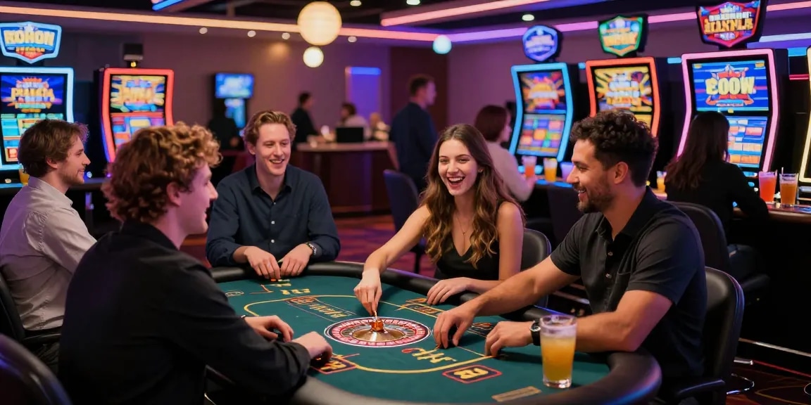 Exciting casino online esteri scene with diverse players enjoying games and vibrant atmosphere.