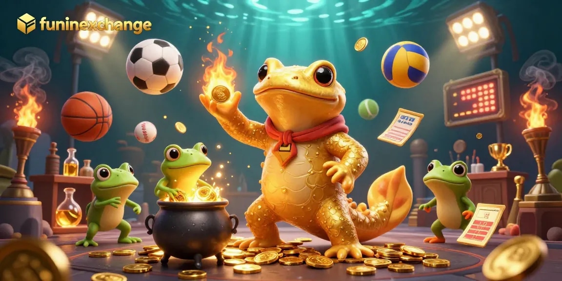 Engage with funinexchange as the golden salamander alchemist transforms metals into triumph with magic and sports.