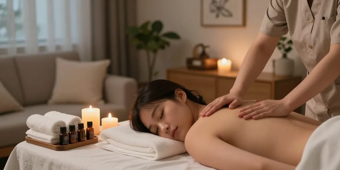 Enjoying quality 서울출장안마 service in a cozy home environment with relaxing elements.