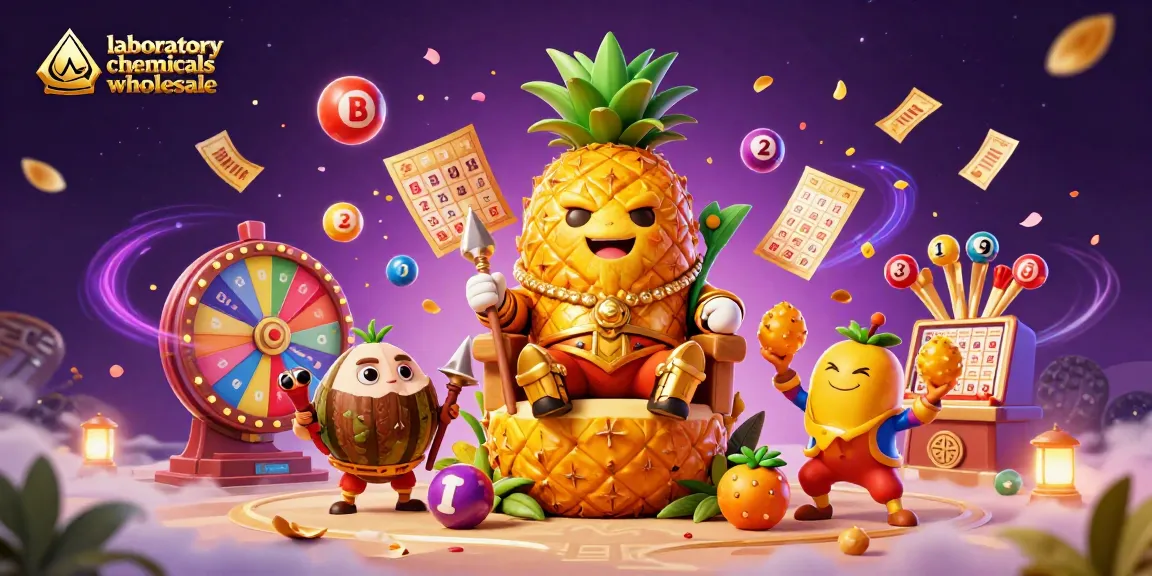 Engage in laboratory chemicals wholesale with a spectacular lottery scene showcasing vivid 3D characters.