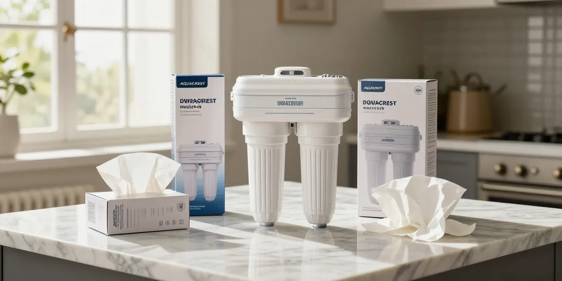 AQUACREST DW2042FR-09 Refrigerator Water Filter showcased in an online shopping product review, highlighting best deals in a digital marketplace.