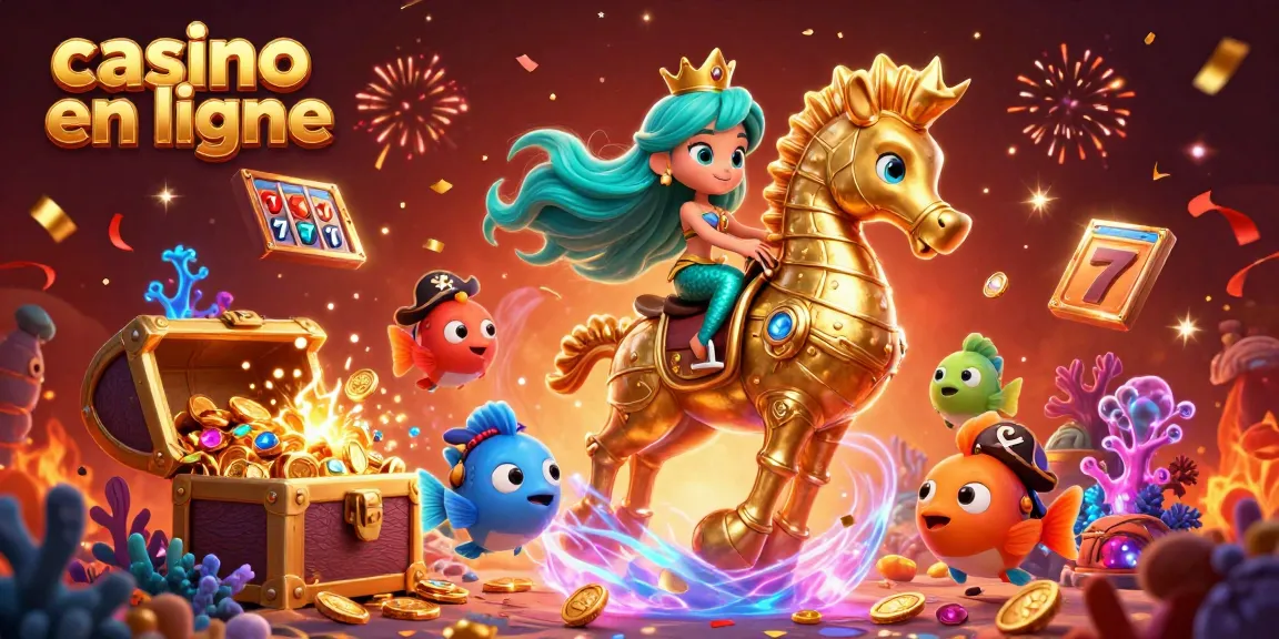 Vivez l'excitation du casino en ligne grâce à une illustration de personnages animés capturant l'aventure.
