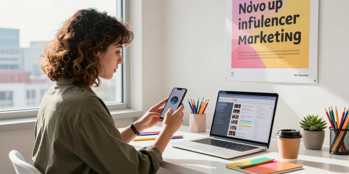 Engaging workspace scene showcasing a young influencer's process to get instant Instagram followers through analytics and social media interaction.