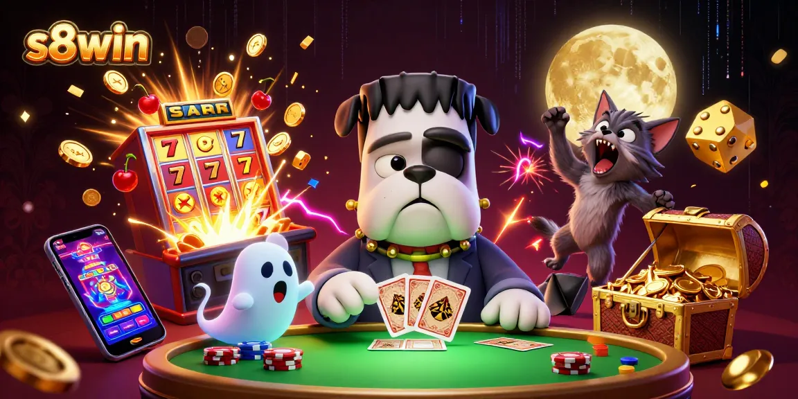 Engage with s8win's thrilling casino experience featuring animated characters and vibrant gaming elements.