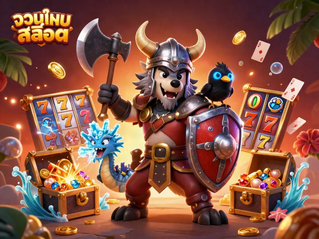 Experience thrilling adventures with รวมเกมสล็อต as the Viking warrior team battles for gold and jackpots.