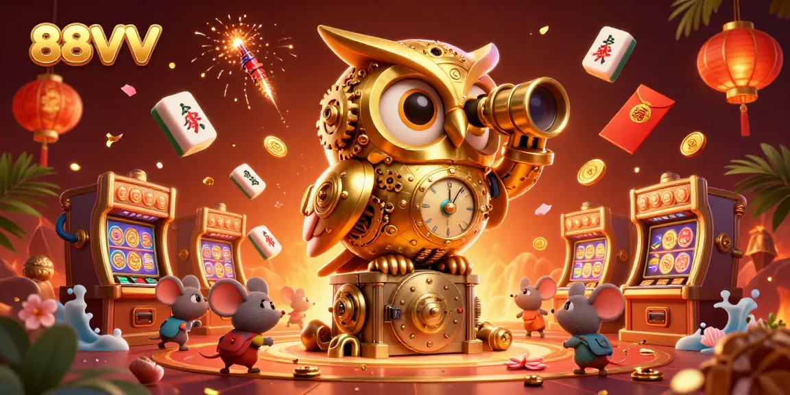 Experience thrilling gaming adventures at 88VV with vibrant casino icons and dynamic action.
