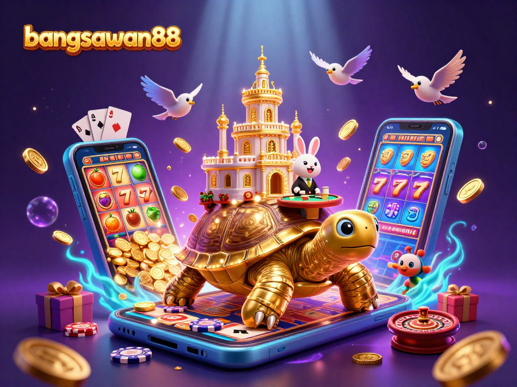 Bangsawan88 shines with vibrant characters and casino games in an engaging 3D scene.