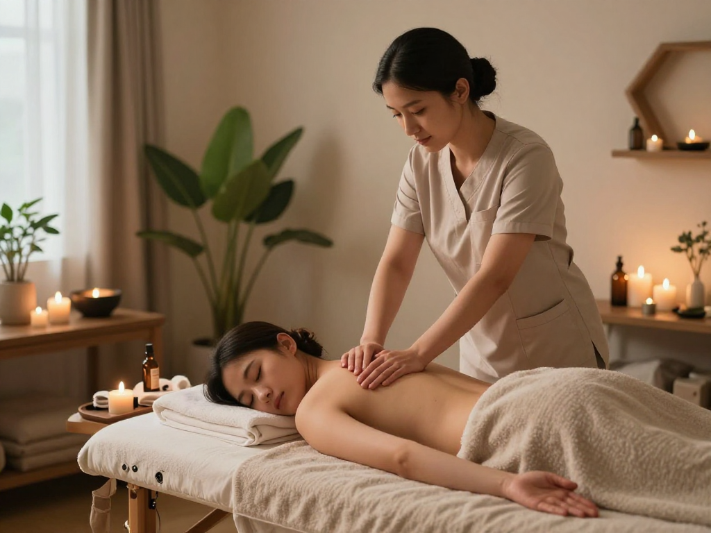 Experience premium 안양출장 massage therapy for wellness and relaxation in a serene home environment.