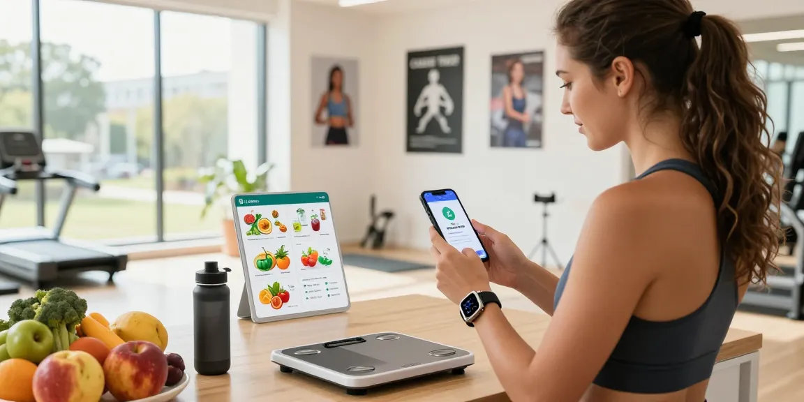Using the best calorie tracker app in a modern fitness studio to enhance nutrition tracking.