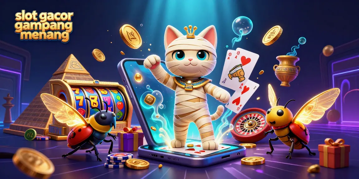 Engage in slot gacor gampang menang with vibrant 3D characters, colorful slot machines, and dynamic casino action.