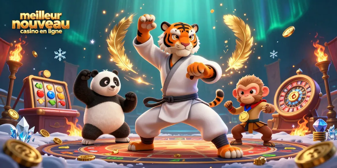 Vivez l'expérience du meilleur nouveau casino en ligne avec un tigre maître kung-fu et un panda.