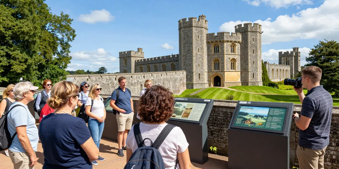 Visitors engaging with history at Tynte's Castle on https://tyntescastle.com, interactive exploration of historical architecture.