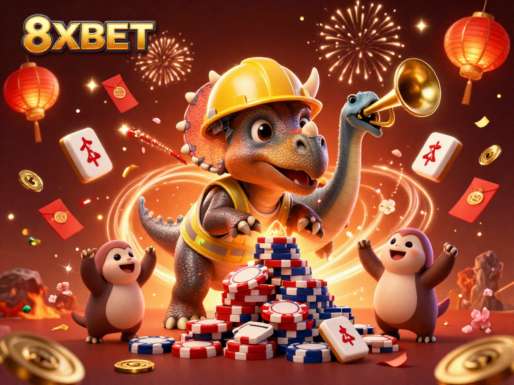 Experience thrilling bets and joyful wins at 8XBET with vibrant casino elements and excitement.