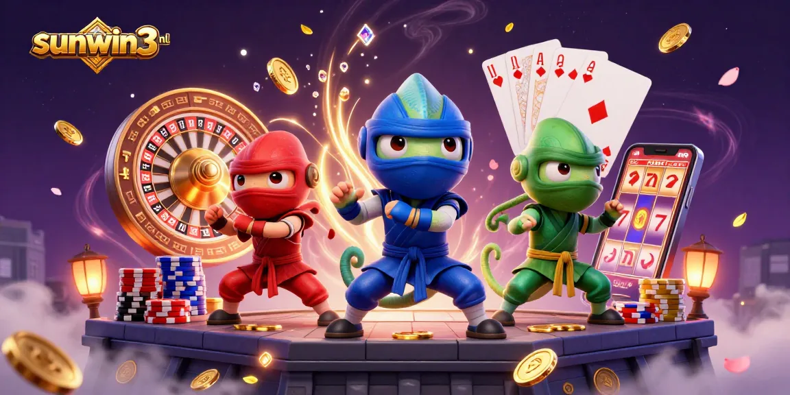 Experience the excitement of gaming at sunwin3 nl with dynamic casino elements and colorful characters.