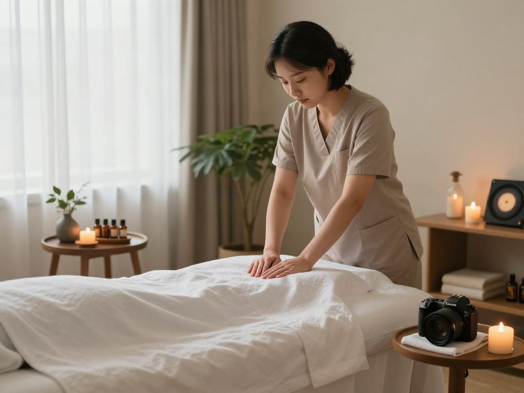 Experience relaxing 부천출장마사지 in a tranquil wellness spa setting with skilled therapist and soothing atmosphere.