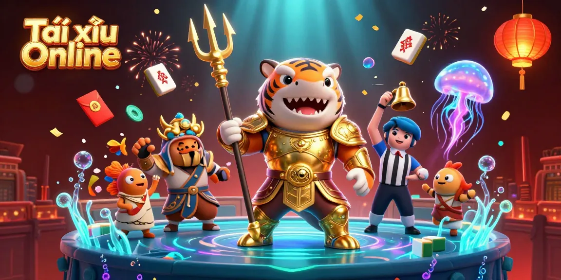 Experience the thrill of Tài xỉu Online with a vibrant 3D underwater casino scene, full of energy!