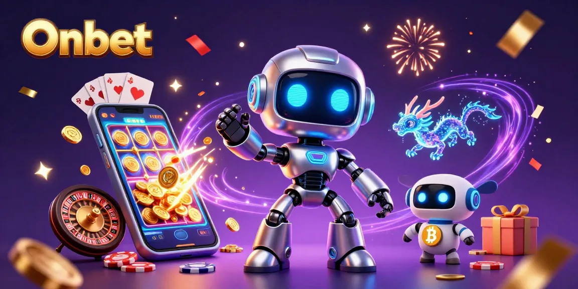 Experience gaming excitement at Onbet with vibrant slot games and a captivating casino atmosphere.