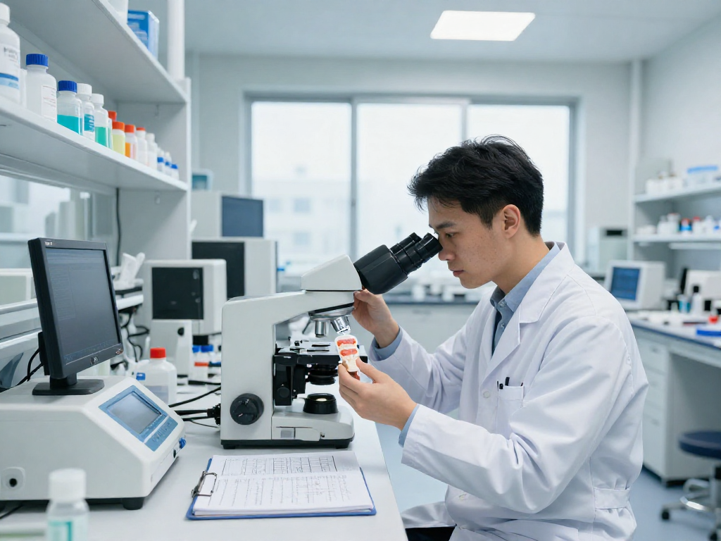 BPC 157 TB 500 Blend sample in a modern lab showcasing precision compounds.