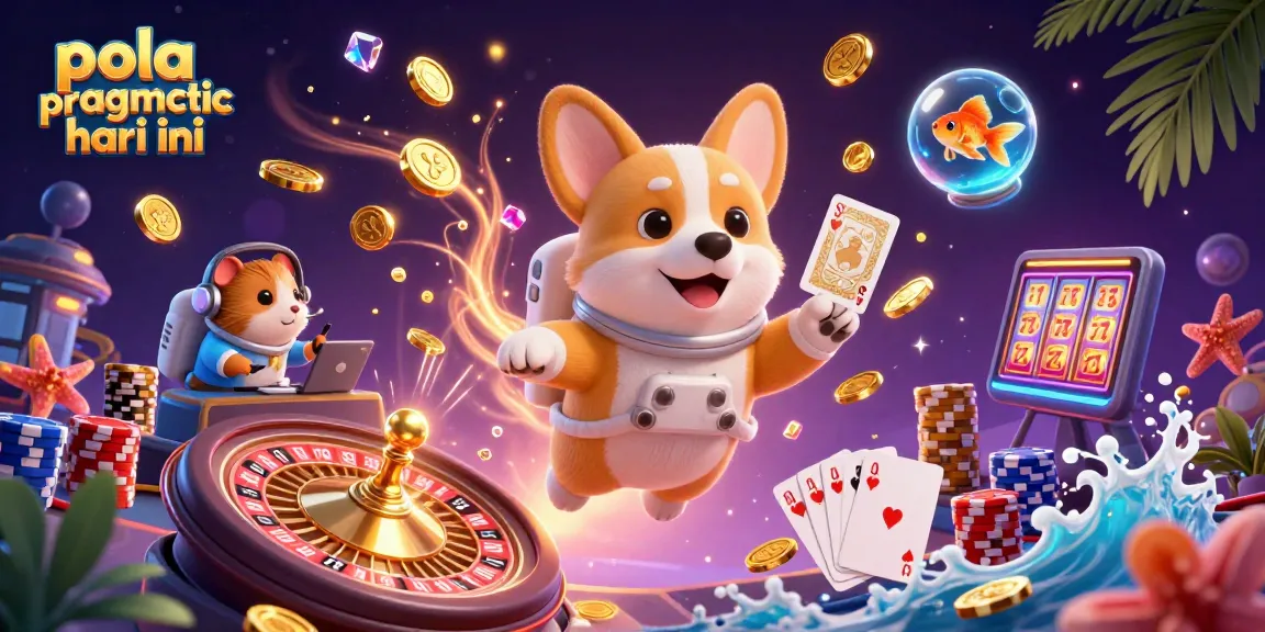 Experience pola pragmatic hari ini with exciting floating casino elements and vibrant characters.