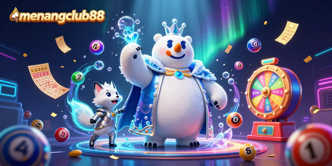 Experience the thrill of menangclub88 with vibrant lottery visuals and captivating characters.