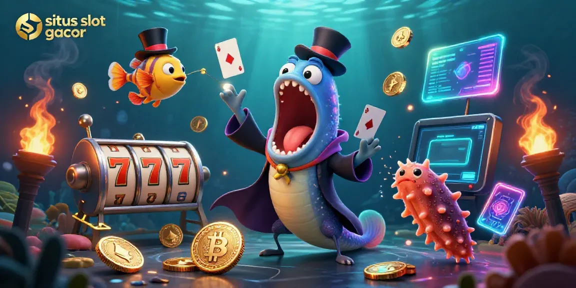 Engage with the dynamic situs slot gacor scene showcasing magical underwater gambling elements.