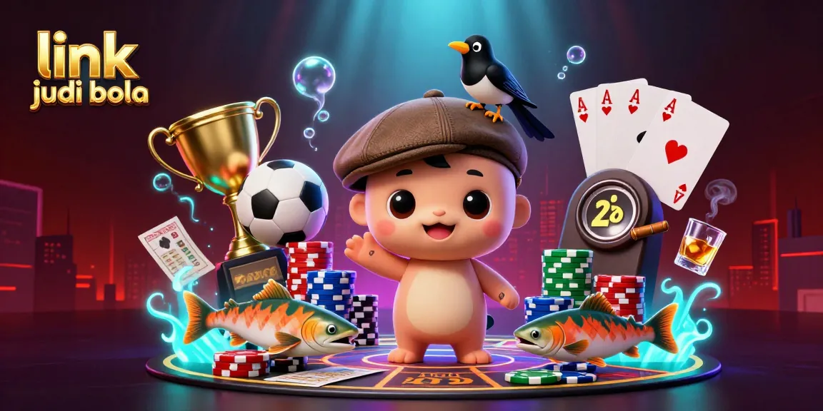 Experience link judi bola with vibrant characters amidst sports betting excitement in this 3D illustration.