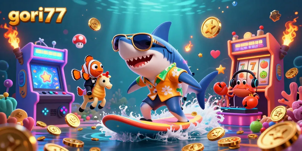 Surf the gold with gori77's vibrant underwater casino world featuring playful sea creatures.