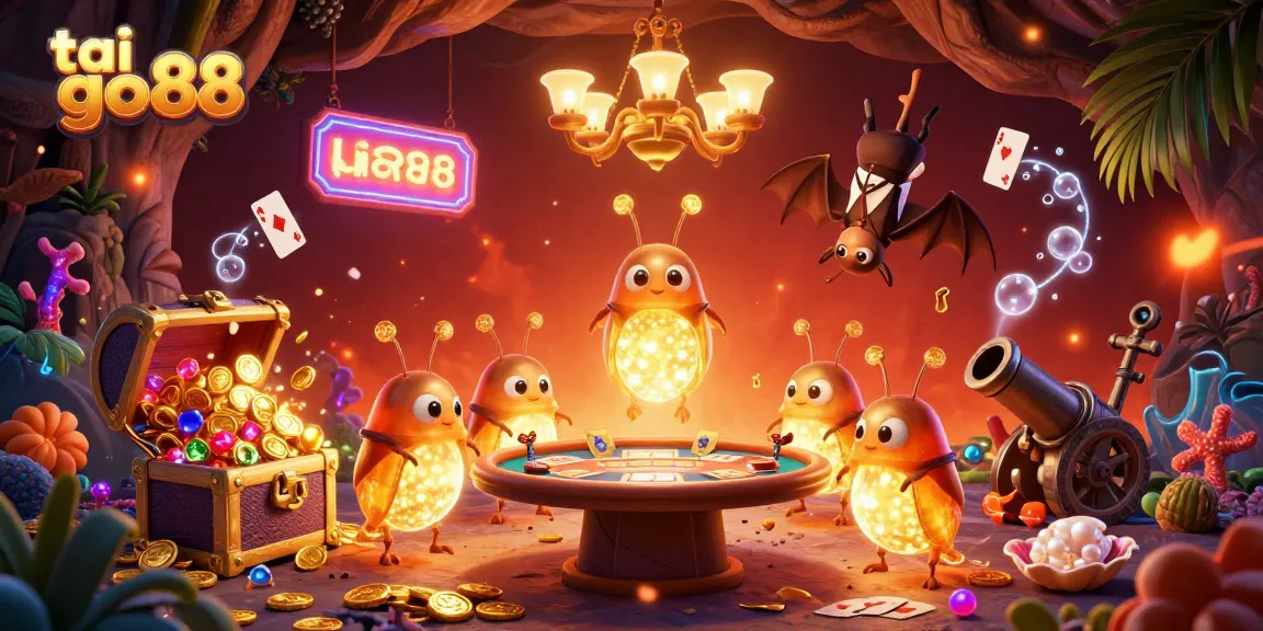Enhance your gaming experience with tai go88 as glowworms light up a vibrant cave casino.