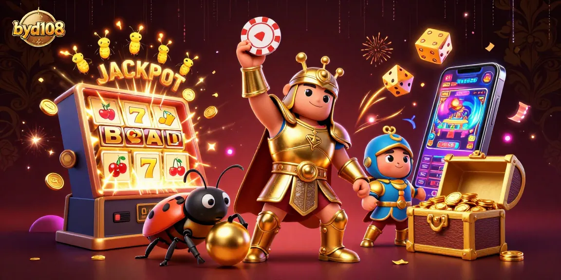 Menangkan jackpot dengan byd108 yang menghadirkan karakter dan simbol permainan kasino yang mengesankan.