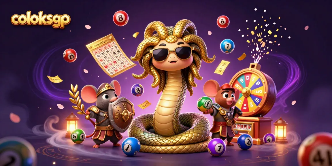 Engage with coloksgp's dynamic lottery scene featuring Medusa and vibrant game elements.