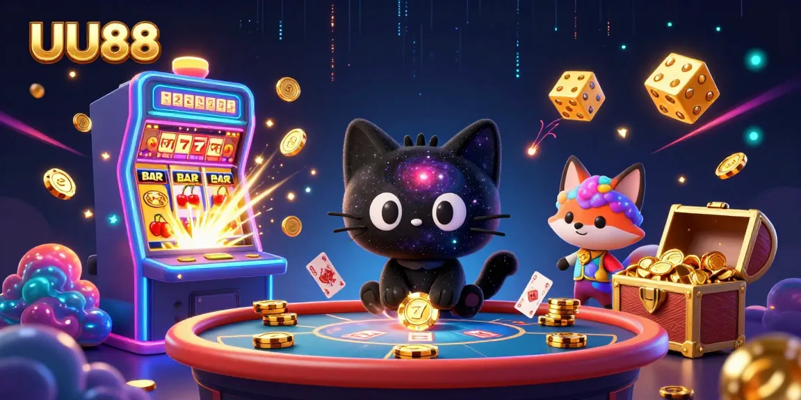 Experience vibrant gaming action at UU88's cosmic casino featuring colorful characters and exciting jackpots.