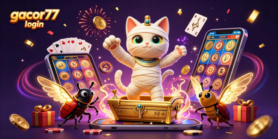 Menghadapi slot gacor77 login dengan kucing mummy 3D dan detail permainan kasino