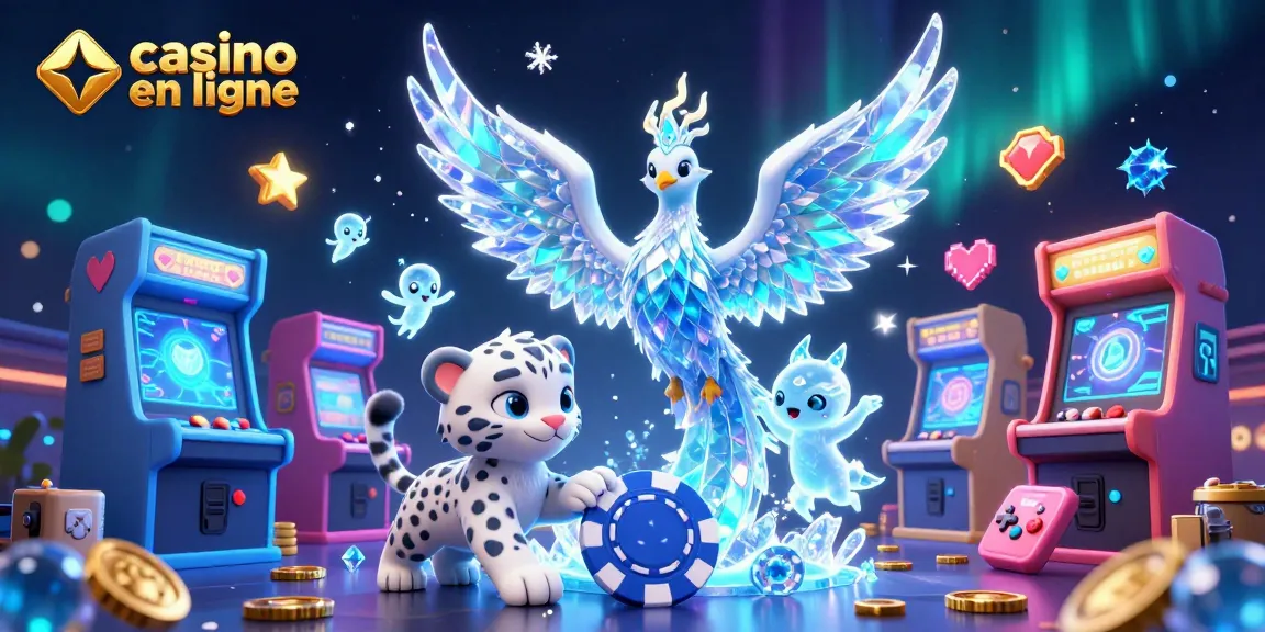 Jouez au casino en ligne retrait immédiat avec un phoenix de glace et un léopard des neiges dans un monde féérique.