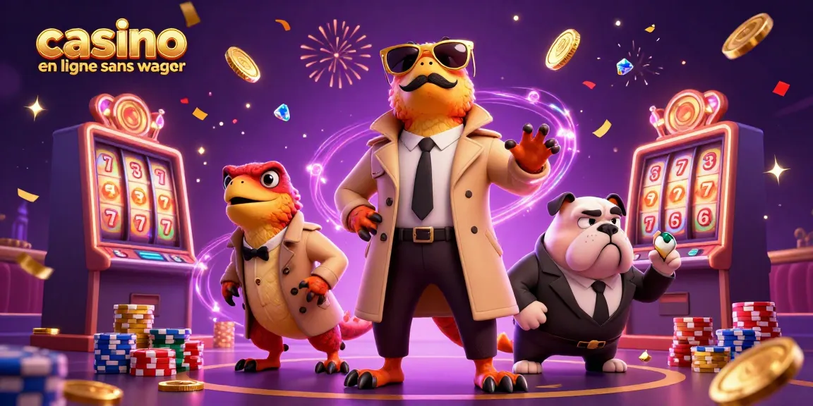 Jouez dans un casino en ligne sans wager avec des personnages amusants qui tentent d'entrer dans un lounge VIP.