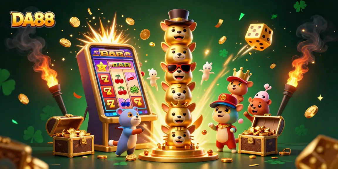 Engage with DA88's vibrant casino world filled with jackpots and animated game elements.