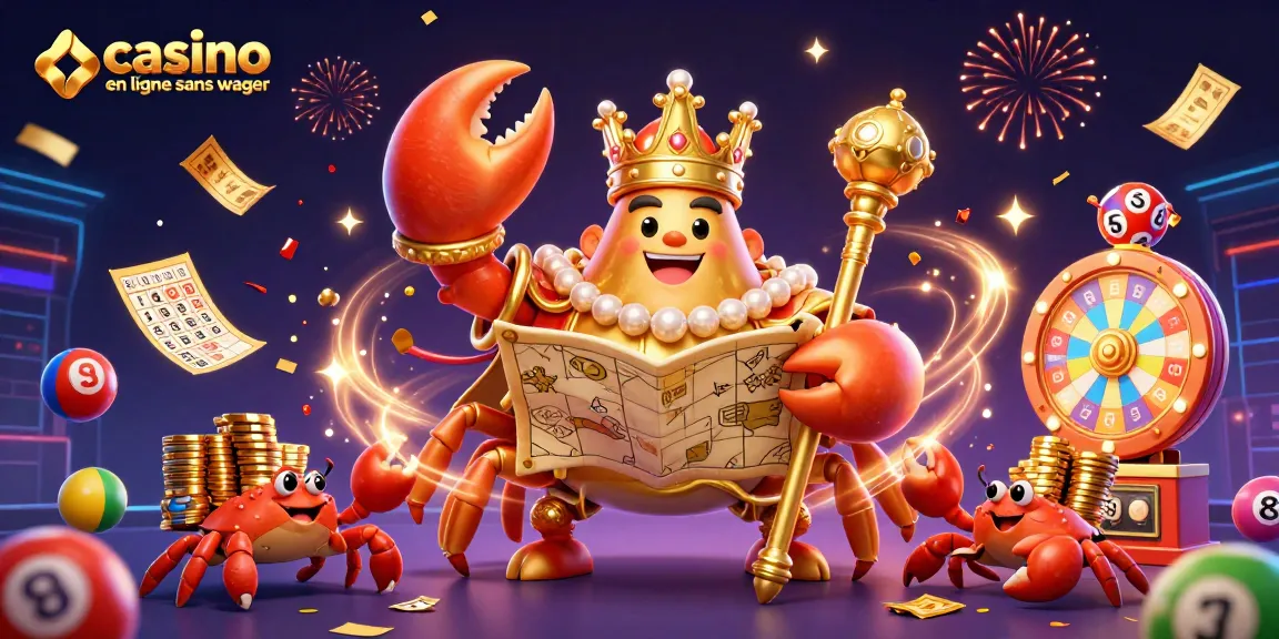 Profitez d'une expérience ludique dans un casino en ligne sans wager avec des crabes éblouissants et des lots colorés.