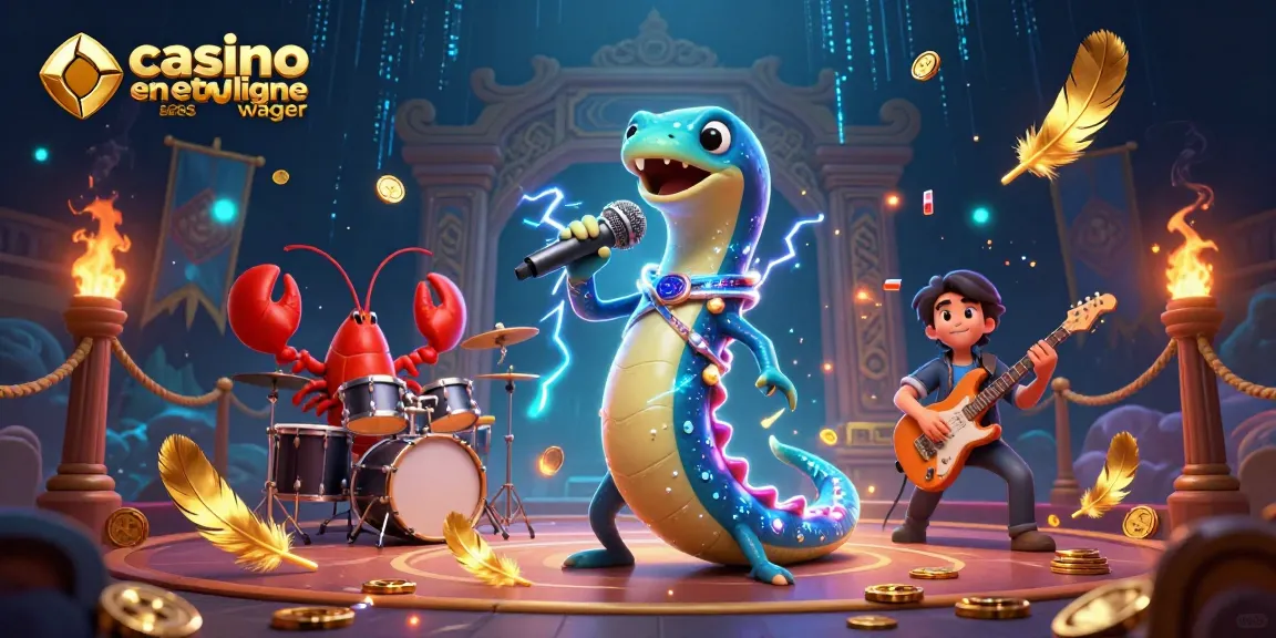 Illustration captivante de casino en ligne sans wager avec des personnages marins animés.